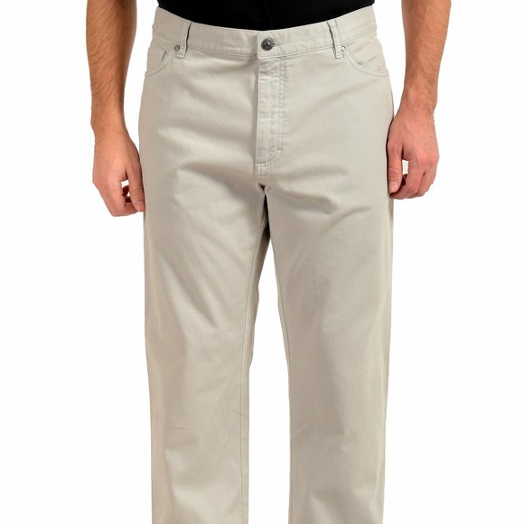Ermenegildo Zegna Men's Gray Stretch Straight Leg Jeans US 40 IT 56